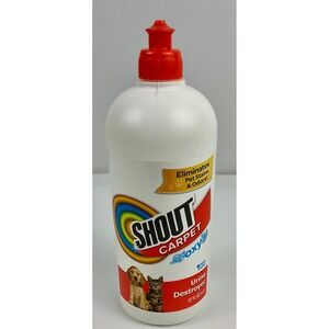 Shout Carpet + Oxy Urine Destroyer Pet Stain Odor Remover 32 oz Fresh Scent
